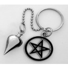 Pentagramm-Pendel - Schlüsselring und Amulett in Einem 